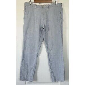 Polo Ralph Lauren Mens Pants Blue White Pin Stripe Actual Sz 38x31 Slim Fit Vtg
